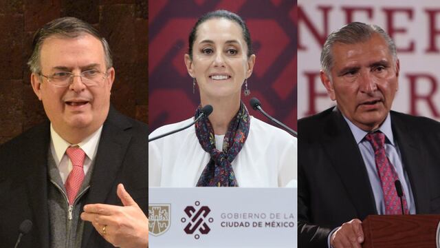Marcelo Ebrard, Claudia Sheinbaum y Adán Augusto López