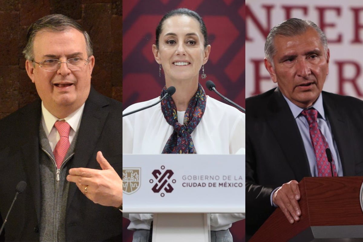 Marcelo Ebrard, Claudia Sheinbaum y Adán Augusto López