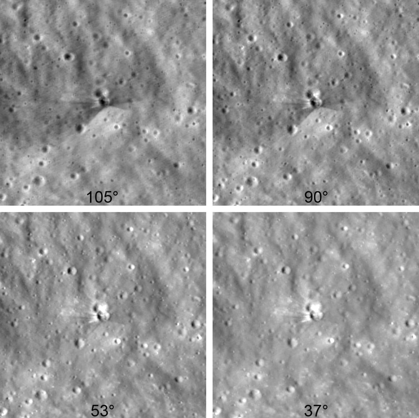 Nuevo cráter en la Luna