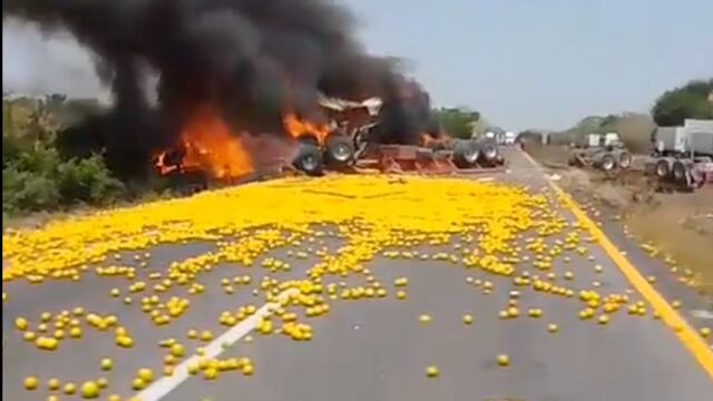 Choque en la autopista La Tinaja-Cosamaloapan