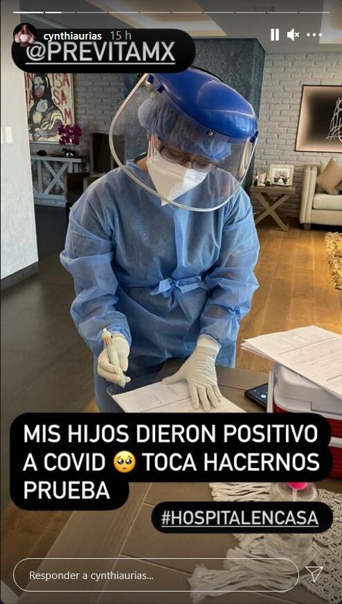 Hijos de Cynthia Urías dan positivo a Covid-19