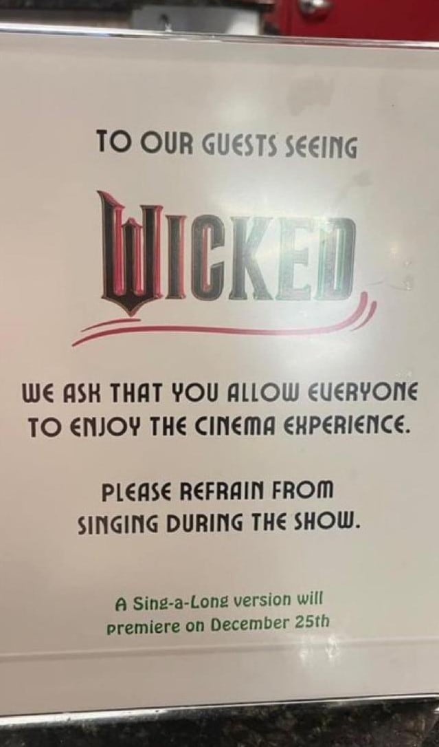Queda prohibido cantar durante la película de Wicked, piden salas de cine en Estados Unidos
