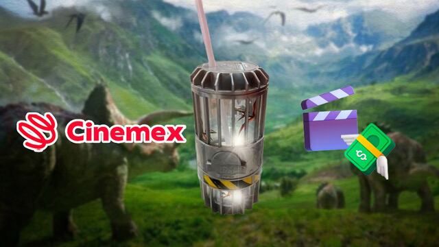 Vaso de Jurassic World Rebirth en Cinemex: Precio del coleccionable de este dinosaurio con luz