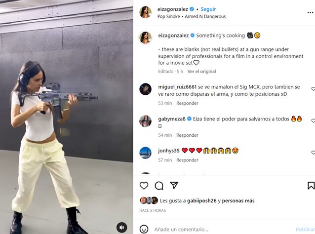 Eiza González presume nuevo proyecto.