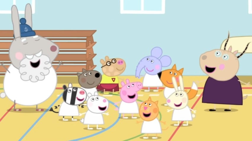 1 hora de capítulos de Peppa Pig en clase de educación física