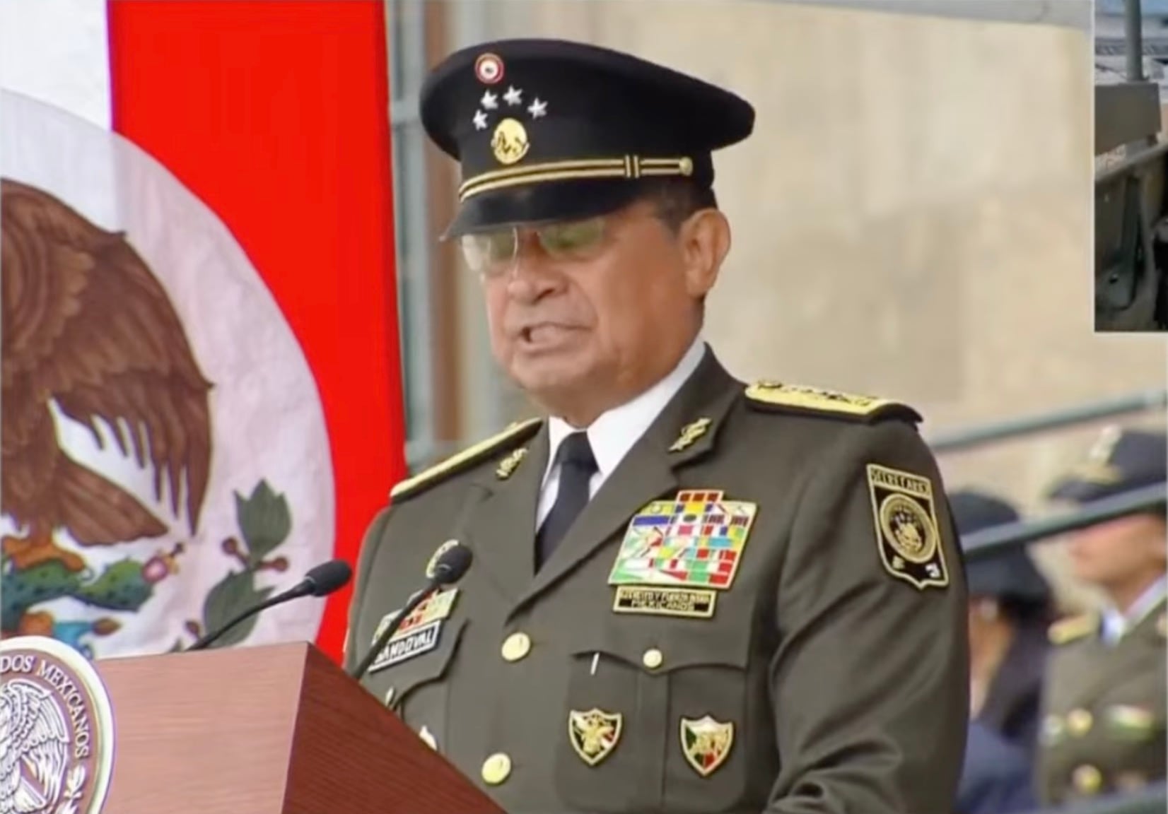 Luis Cresencio Sandoval da mensaje por desfile militar 2024