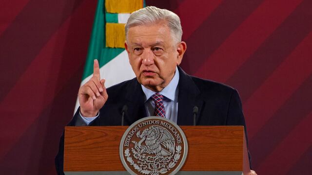 Andrés Manuel López Obrador, durante la conferencia matutina desde Palacio Nacional.