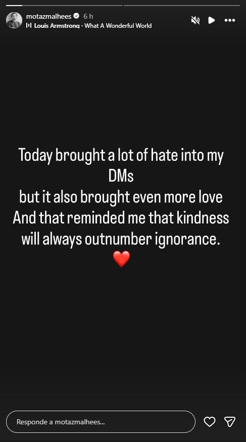 Mensaje de Motaz Malhees