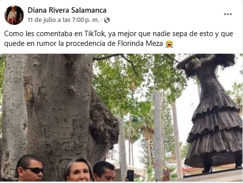 Evento para tirar la escultura de Florinda Meza en Juchipila, Zacatecas.