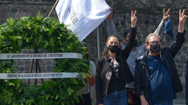 Claudia Sheinbaum en conmemoración de matanza del 2 de octubre