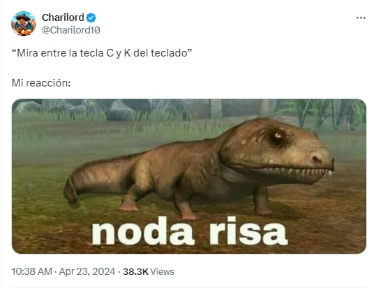 Memes de la tendencia “mira entre la X y la B en tu teclado”
