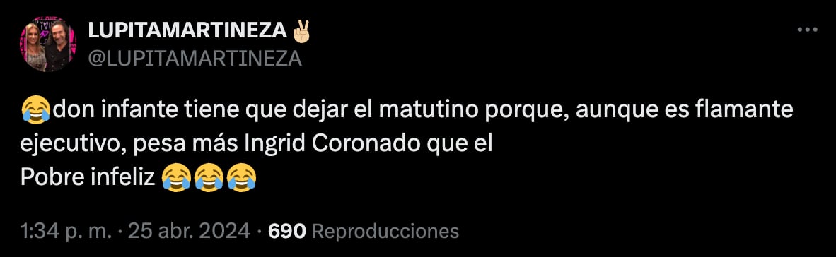 Un rumor asegura que fue Ingrid Coronado quien pidió la salida de Gustavo Adolfo Infante