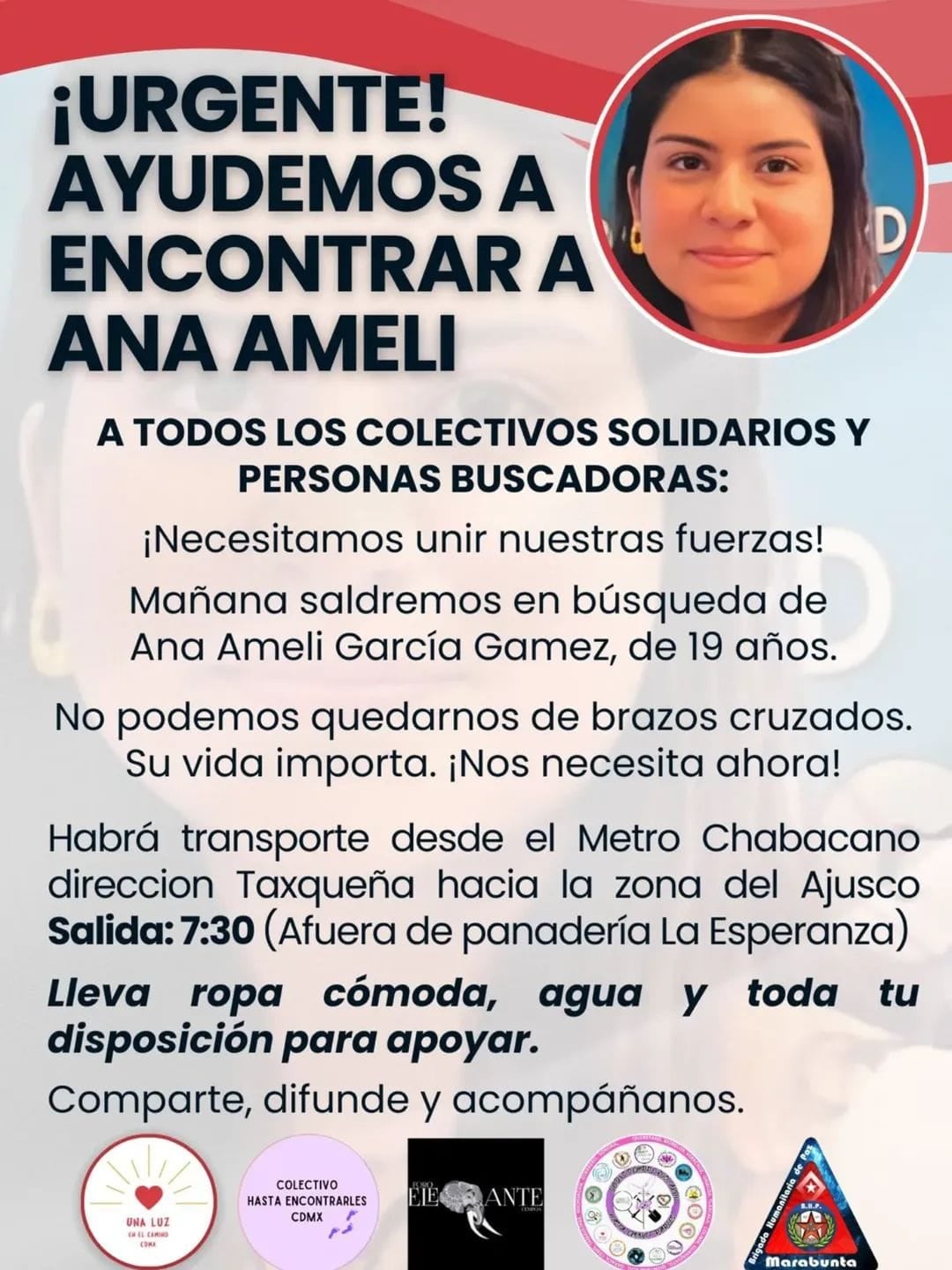 Emprenden búsqueda ciudadana por desaparición de Ana Ameli García Gámez