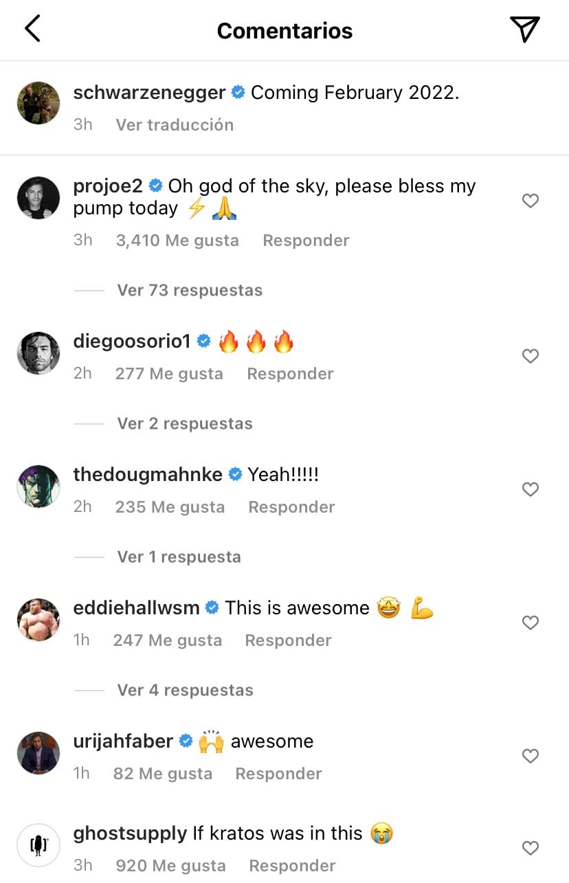 Comentarios Arnold Schwarzenegger