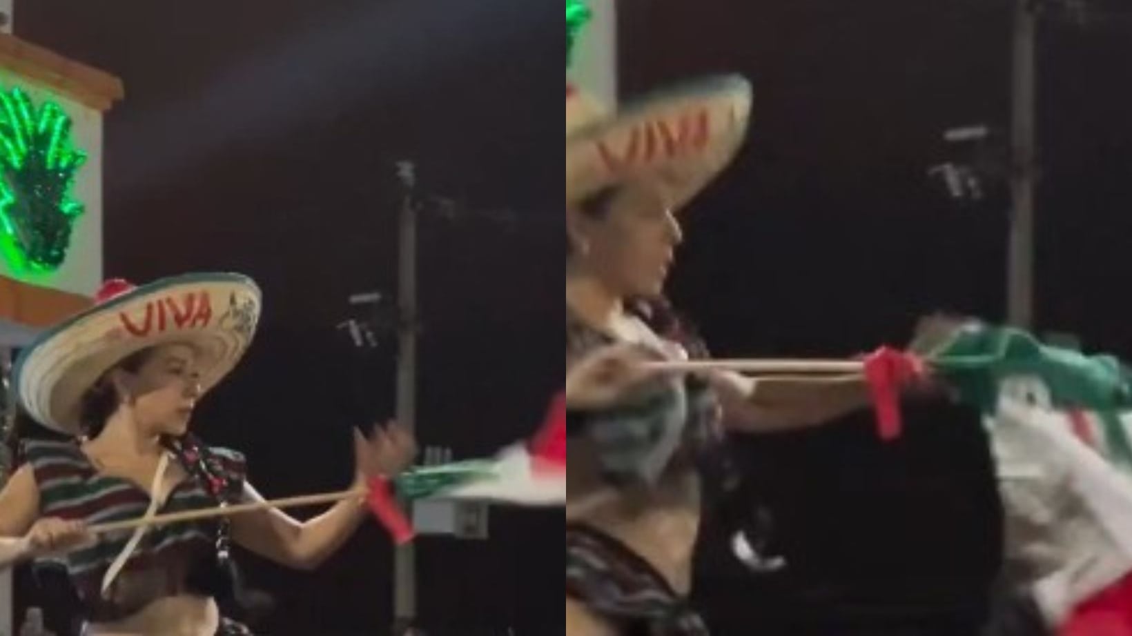 Festejo en Reforma, Chiapas provoca críticas por falta de respeto a la bandera nacional