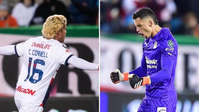 Cade Cowell y Oscar Whalley con Chivas