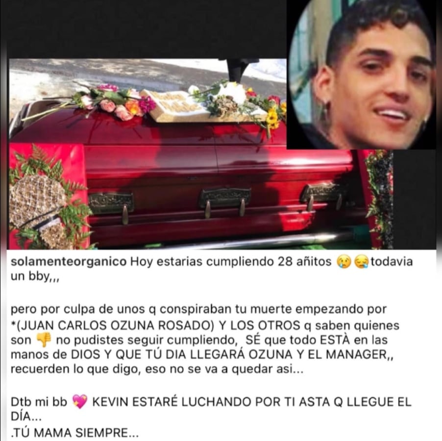 Mamá de Kevin Fret asegura que Ozuna es responsable de la muerte de su hijo