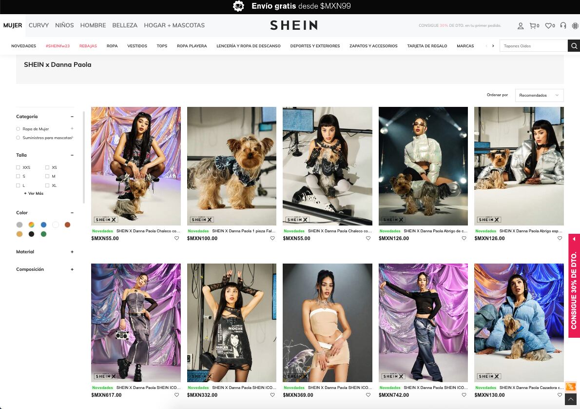 Shein x Danna Paola lanzan una nueva colección y este es su precio