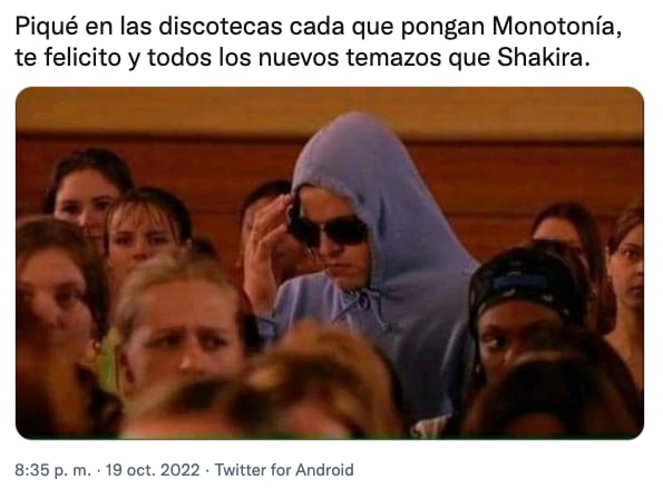 Meme de Shakira y su "dulce venganza" a Gerard Piqué