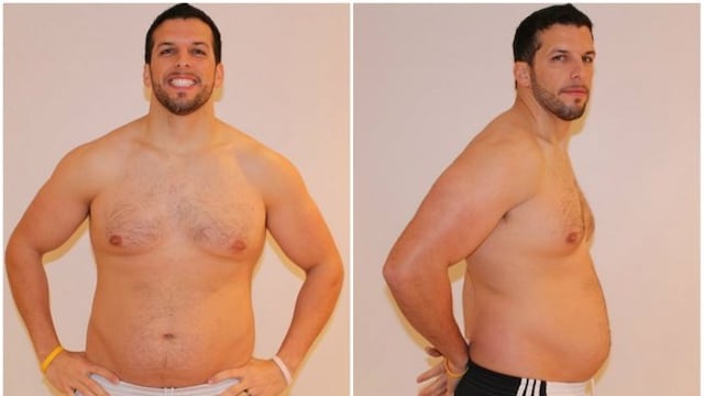 Entrenador engorda para demostrar que sí se puede adelgazar