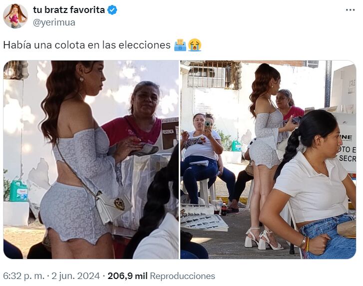 Yeri Mua acude a votar y llamó la atención 'la cola' que había