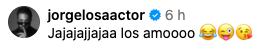 Jorge Losa reacciona a la confesión de amor de La Venenito