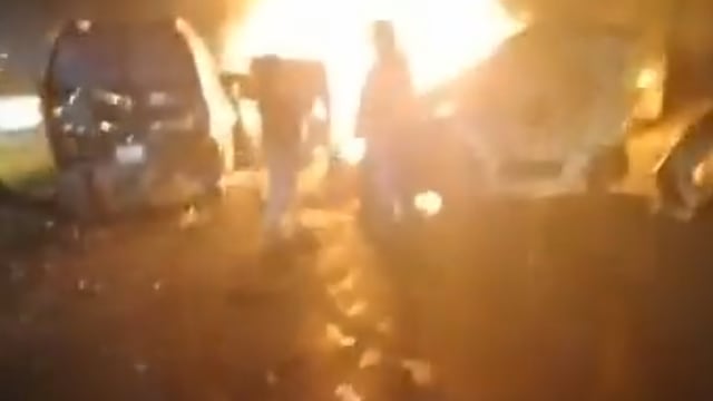 En redes sociales circula el video de un choque en la Autopista México-Querétaro, el cual provocó un incendio