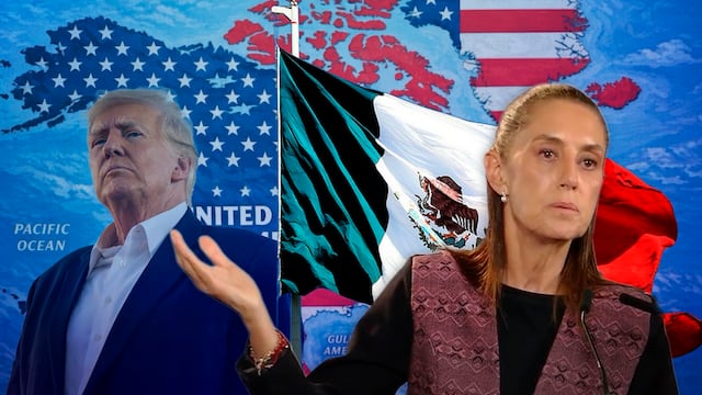 Claudia Sheinbaum reacciona al mapa de Donald Trump.