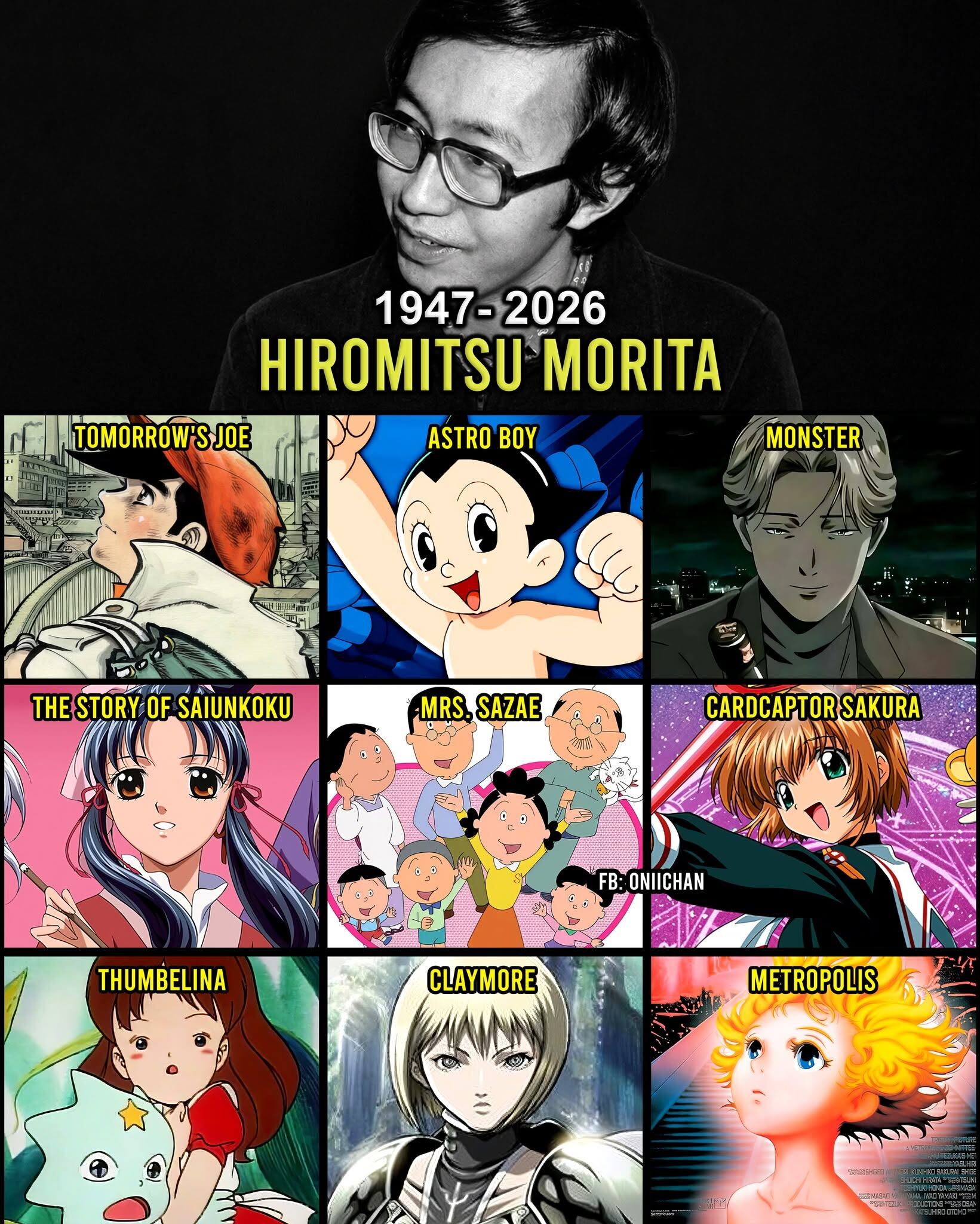 Muere Hiromitsu Morita, artista del anime como Astroboy y Cardcaptor Sakura