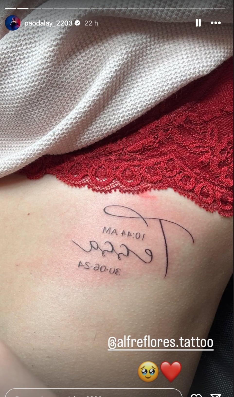 José Eduardo Derbez y Paola Dalay se tatúan en honor a su hija Tessa