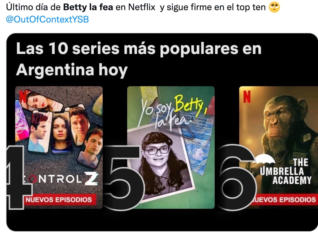 Memes sobre la salida de 'Betty, la fea' de Netflix