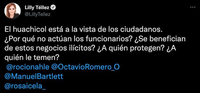 Lilly Téllez exige respuesta ante robo de huachicol