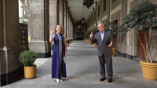 Beatriz Gutiérrez y AMLO.
