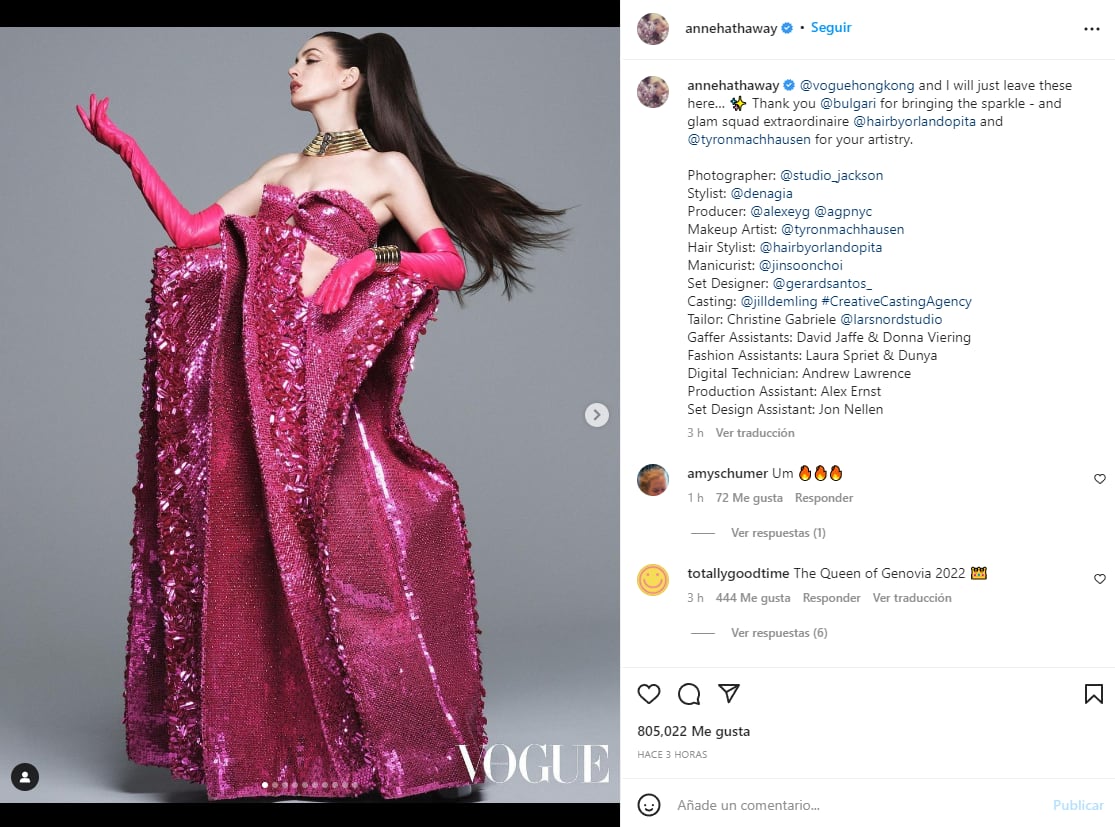 Anne Hathaway para Vogue Hong Kong