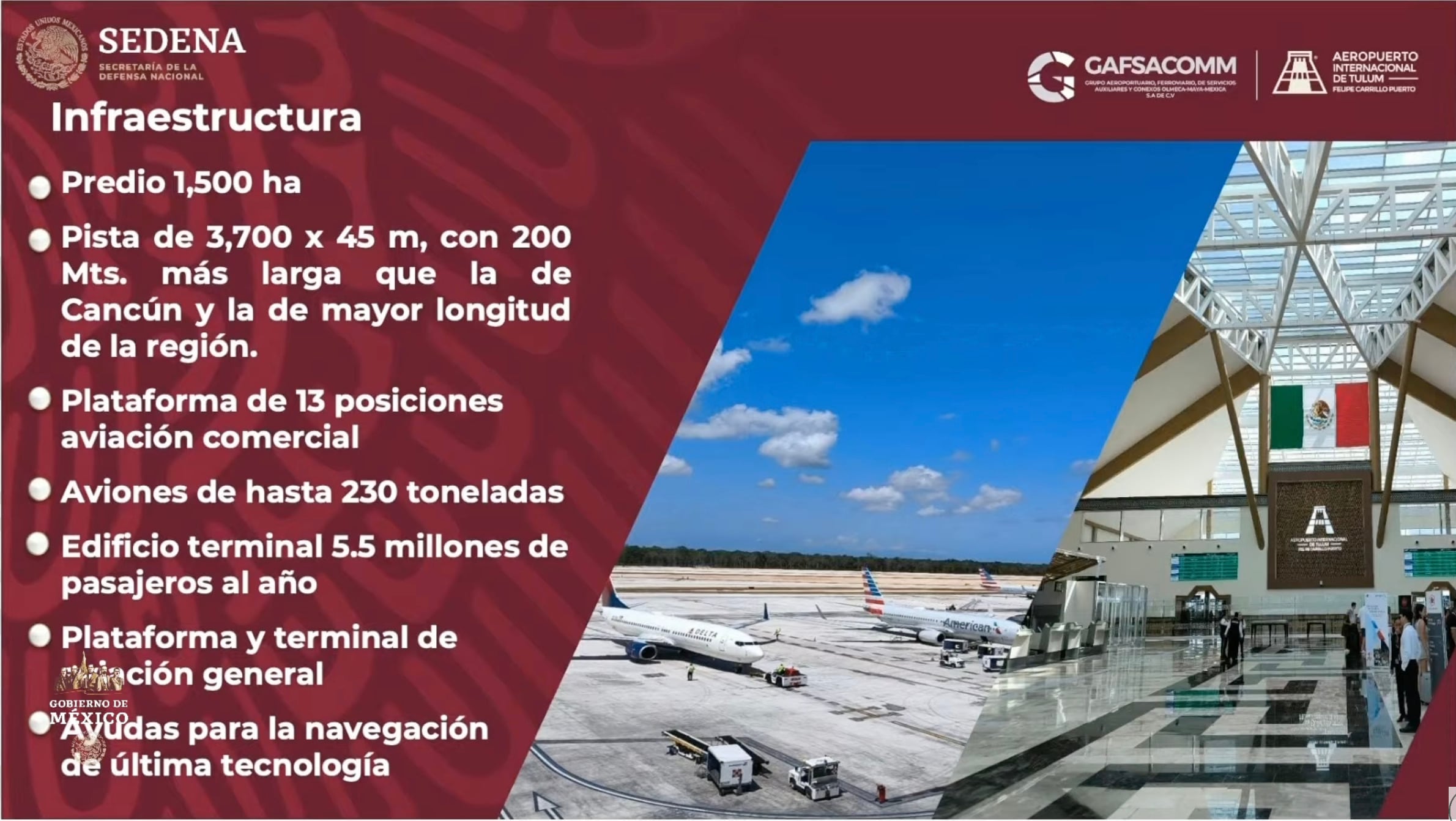 Reporte del Aeropuerto Felipe Carrillo Puerto, en Tulum