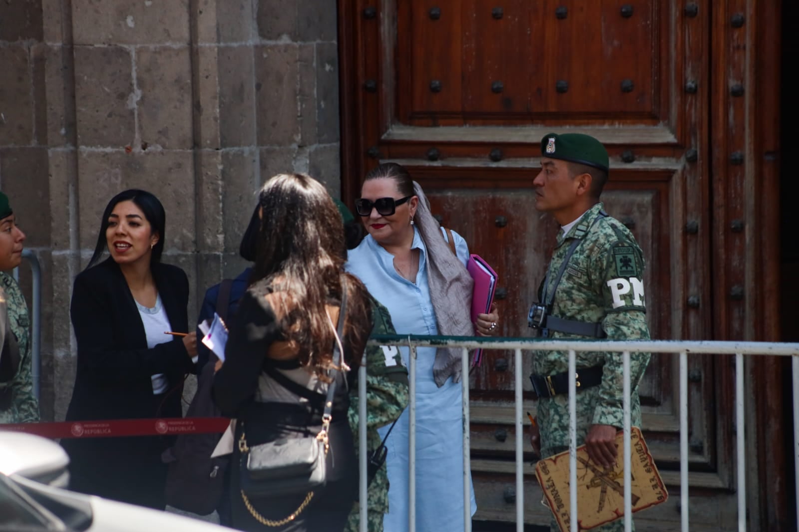 Guadalupe Taddei llega a Palacio Nacional