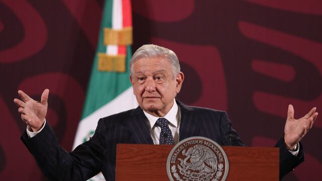 Andrés Manuel López Obrador, presidente de México durante conferencia matutina en Palacio Nacional