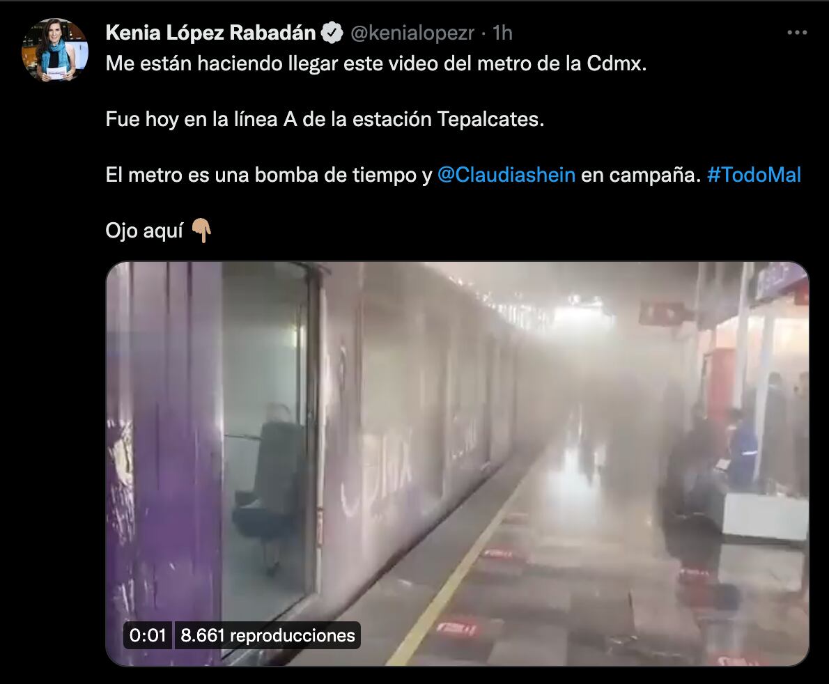 VIDEO: se incendia vagón del Metro CDMX en estación Tepalcates, de Línea A