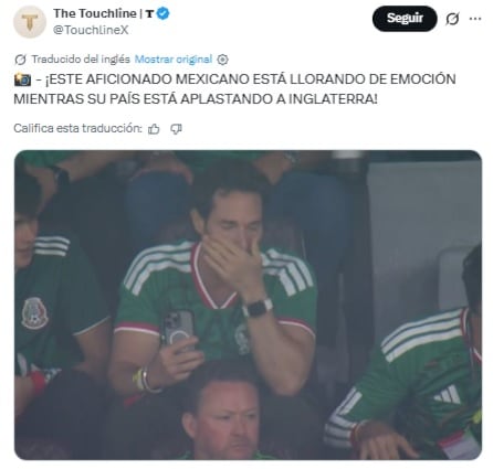 Sebastián Rulli habría llorado en el partido México vs Inglaterra.