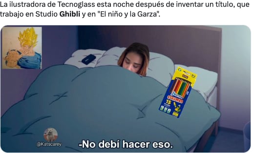 Memes de Geraldine Fernández quien mintió sobre trabajar en Studio Ghibli