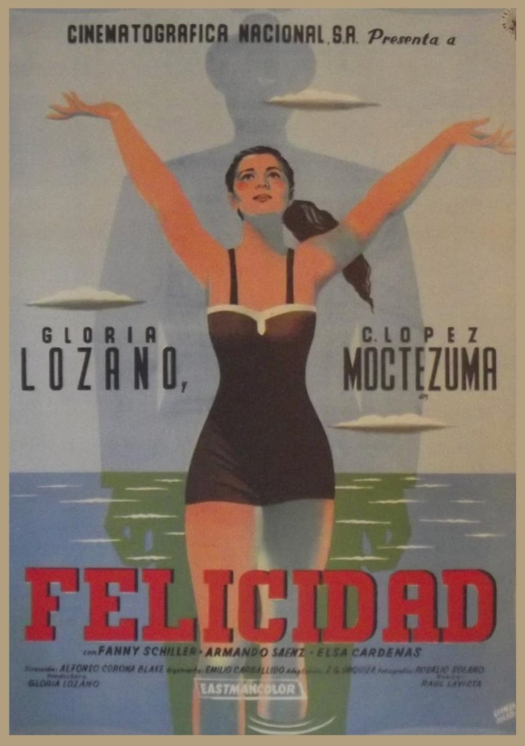 Cartel promocional de Felicidad; Alfonso Corona Blake, 1957.