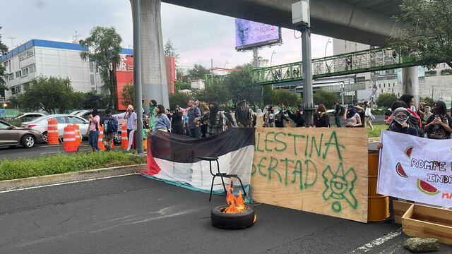 Marcha por Gaza: bloqueo en Periférico