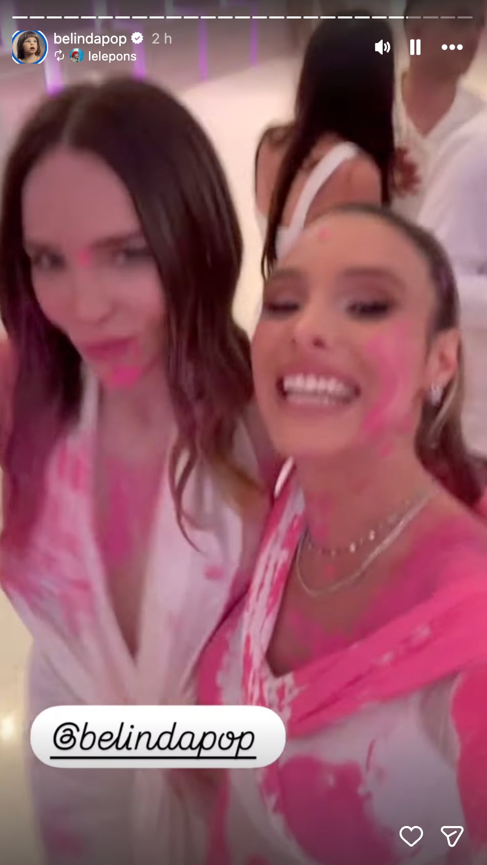 Belinda en la fiesta de la bebé de Lele Pons
