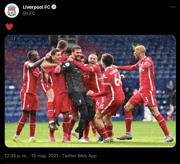 Liverpool celebró el gol de Alisson