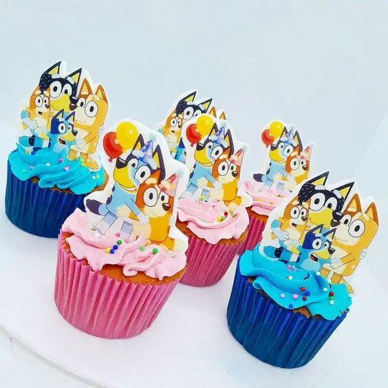 Ideas de pastel de Bluey para fiesta infantil de niña