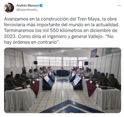 AMLO llama al Tren Maya la obra ferroviaria más importante del mundo