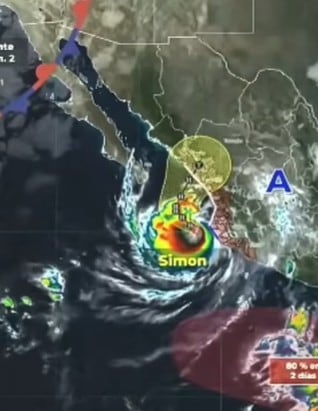Huracán Simón cambia de trayectoria: SMN señala al avión cazahuracanes