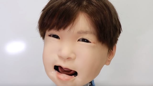 Crean robot con cara de niño para ver su "dolor" al ser electrocutado