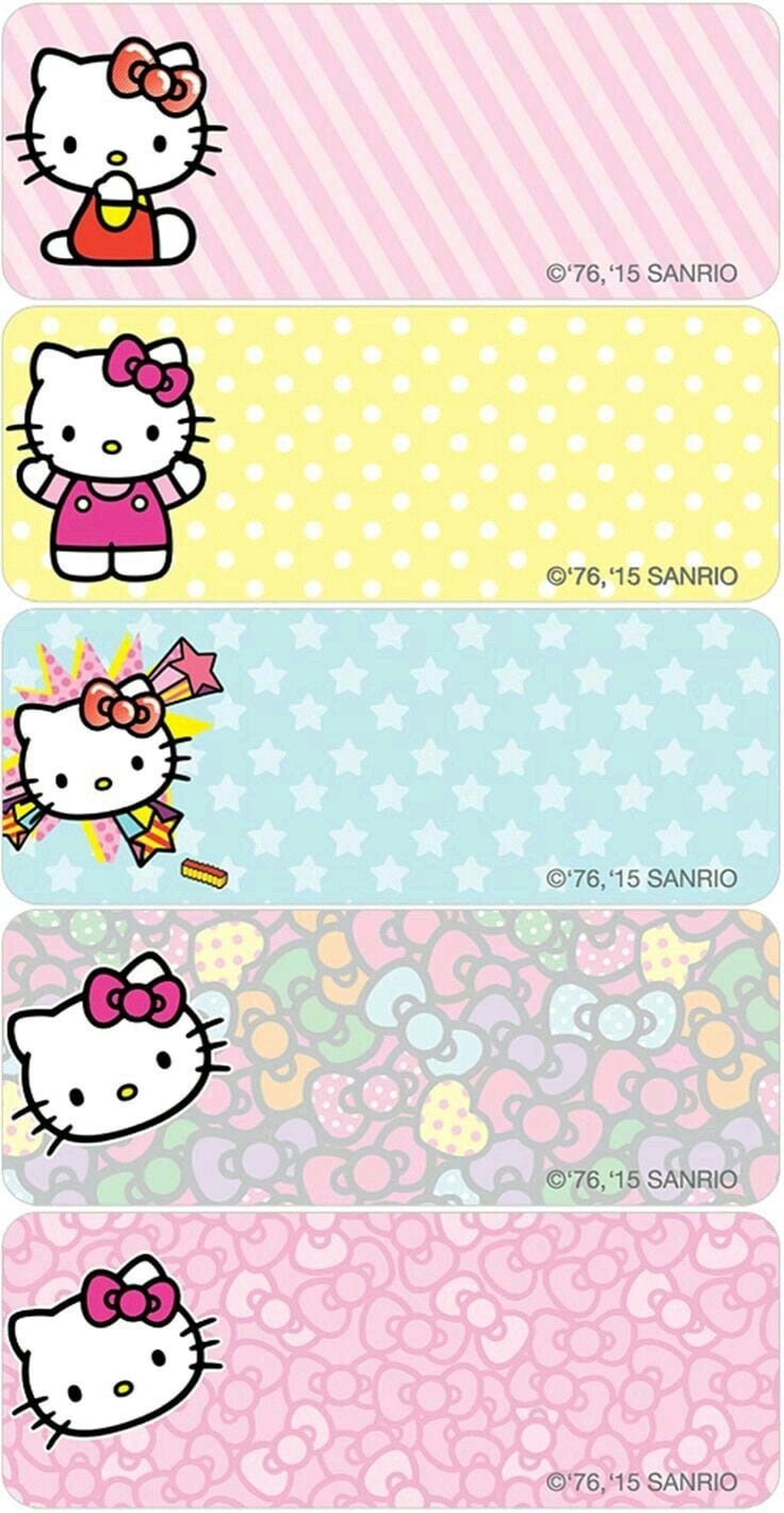 Etiquetas escolares de Hello Kitty para imprimir: 5 bonitas plantillas para el regreso a clases 2024