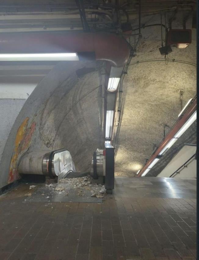 Se desploma plafón en estación del Metro CDMX Río San Joaquín